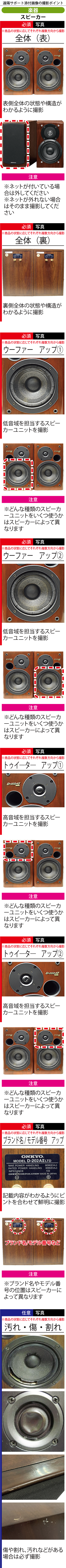 撮影のポイント スピーカー