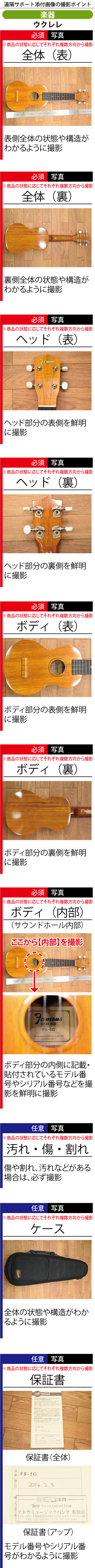 撮影のポイント ウクレレ